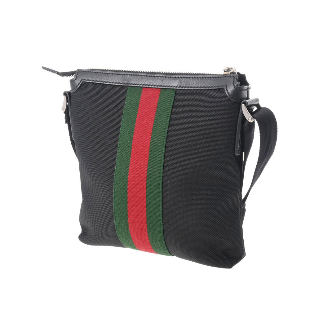 Gucci Line Sherry Nylon Bag Black Shoulder